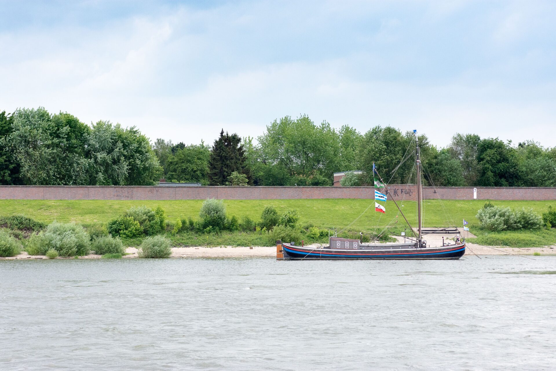 View of a boat on the shore