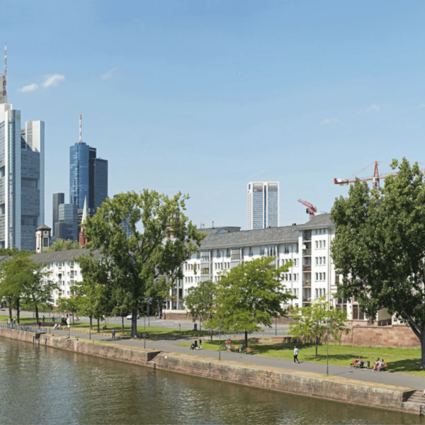 View of the Mainkai in Frankfurt