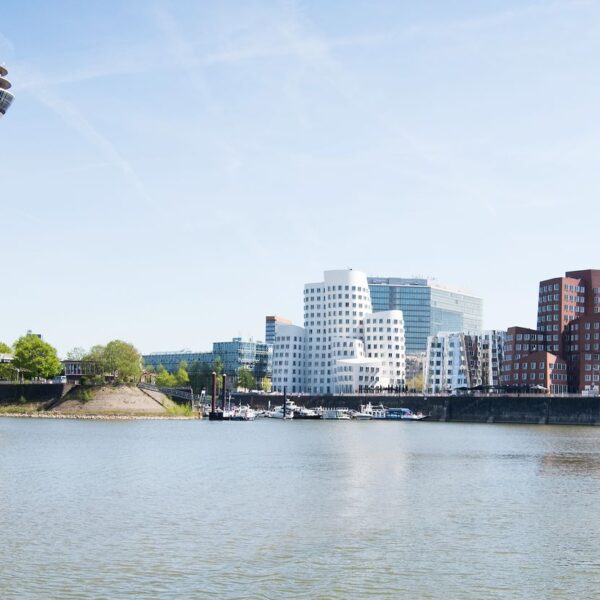 View of the Medienhafen from the ship