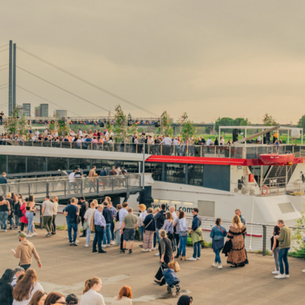 View of the RheinGalaxie in Düsseldorf