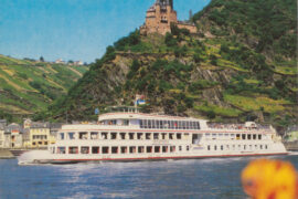 KD excursion boat MS Stolzenfels in front of Katz Castle